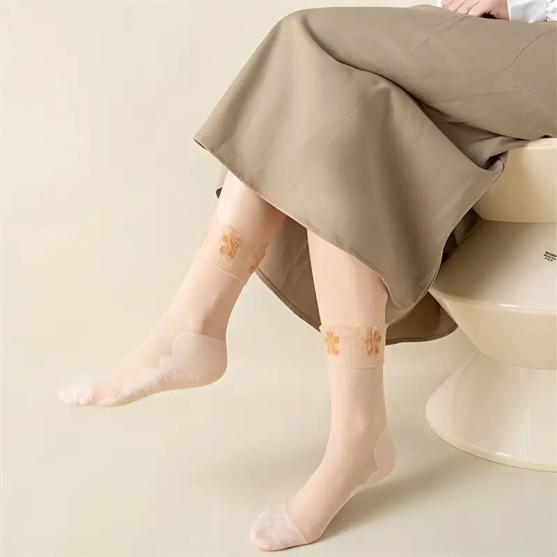 Chaussettes Fleuries Respirantes
