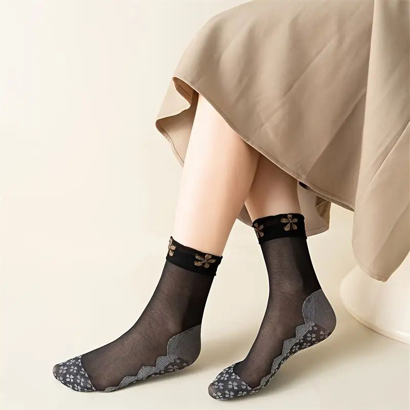 Chaussettes Fleuries Respirantes