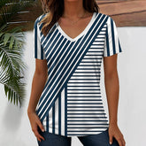 T-Shirt Rayé Décontracté