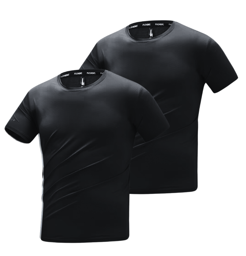 T-SHIRT EN FIBRE DE BAMBOU | BAMBOU SHIRT 2-PACK NOIR