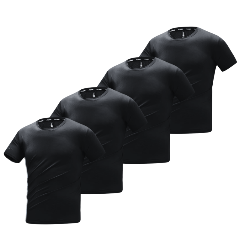 T-SHIRT EN FIBRE DE BAMBOU | BAMBOU SHIRT 4-PACK NOIR
