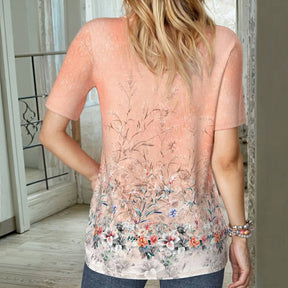 Blouse Élégante À Imprimé Floral