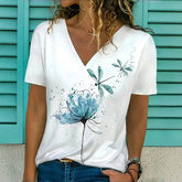 T-Shirt Décontracté À Imprimé Floral