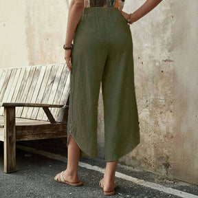 【Coton Et Lin】Pantalon Décontracté Confortable