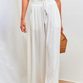 Pantalon Décontracté À Jambe Large
