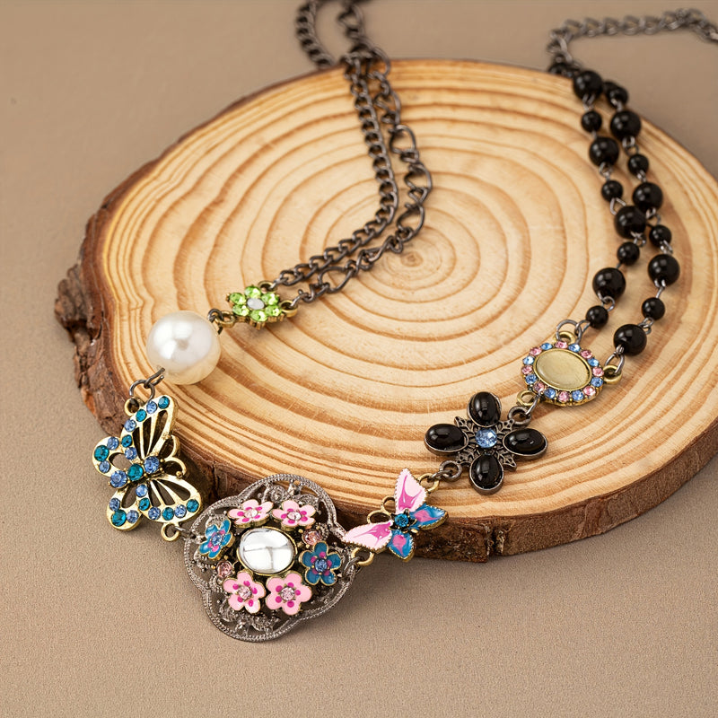 Collier Papillon Ethnique Vintage
