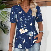 T-Shirt À Imprimé Floral Vintage