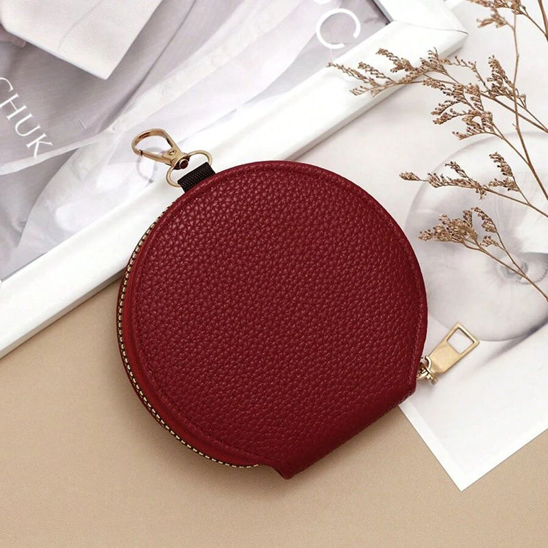 Porte-Monnaie Vintage De Couleur Unie