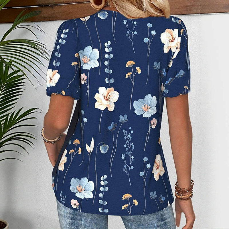 T-Shirt À Imprimé Floral Vintage