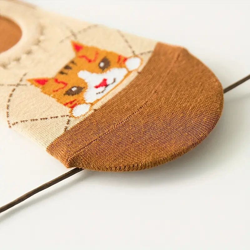 Chaussettes Décontractées À Motif Chat