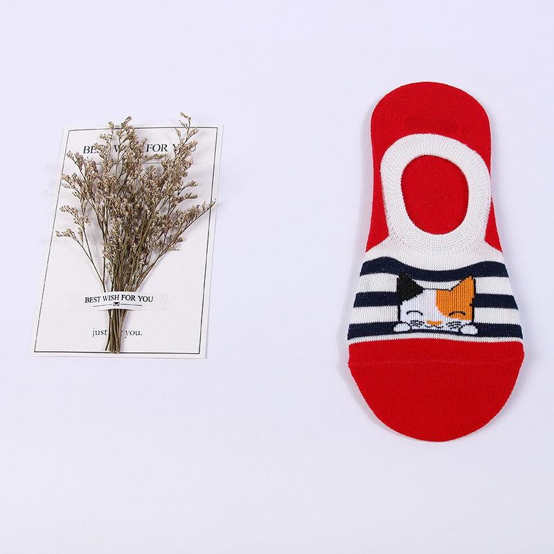 Chaussettes Décontractées À Motif Chat