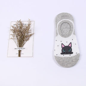 Chaussettes Décontractées À Motif Chat