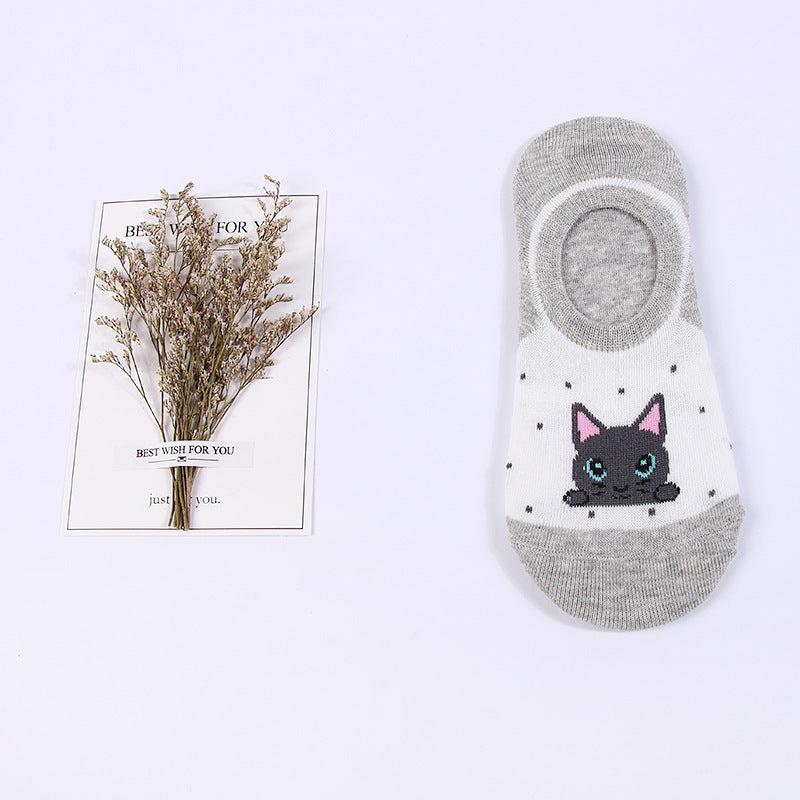 Chaussettes Décontractées À Motif Chat