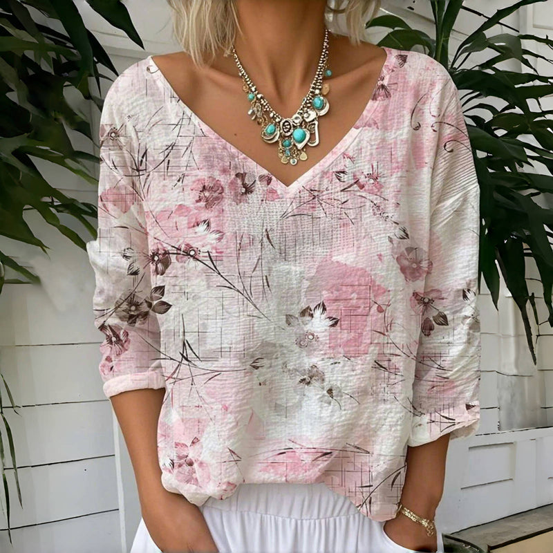 T-Shirt À Imprimé Floral Vintage