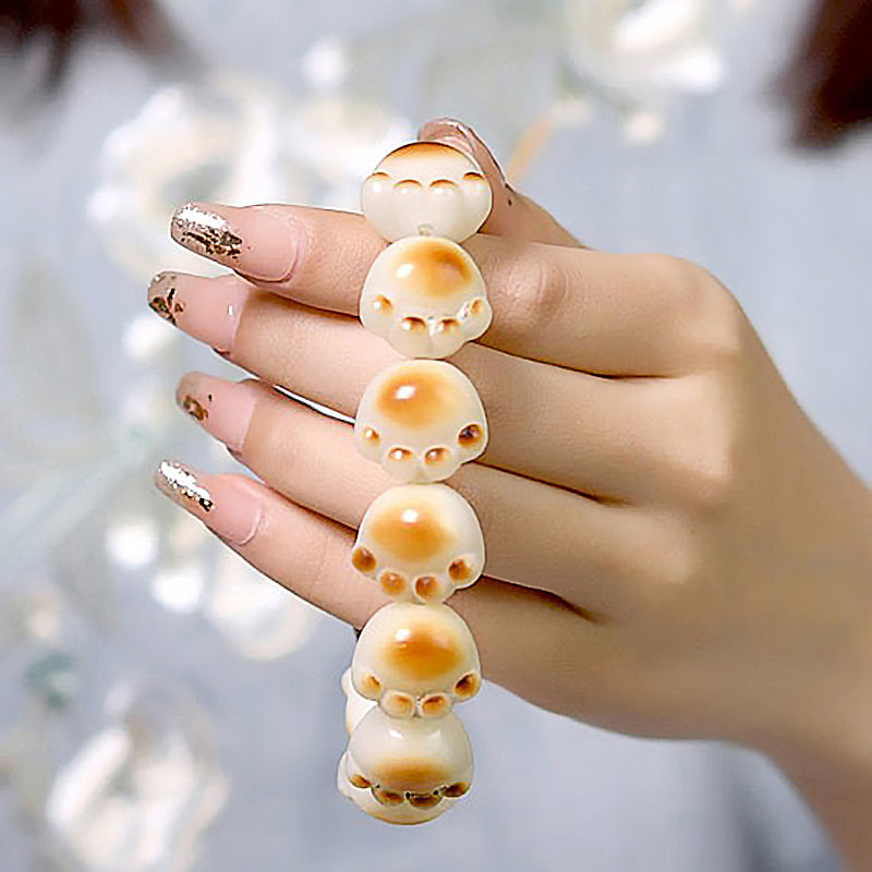 Bracelet De Perles Patte De Chat