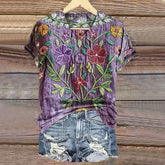 T-Shirt À Imprimé Floral Vintage