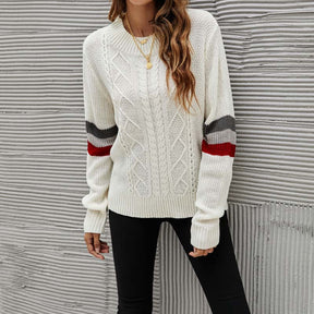 Pull Décontracté En Maille Torsadée