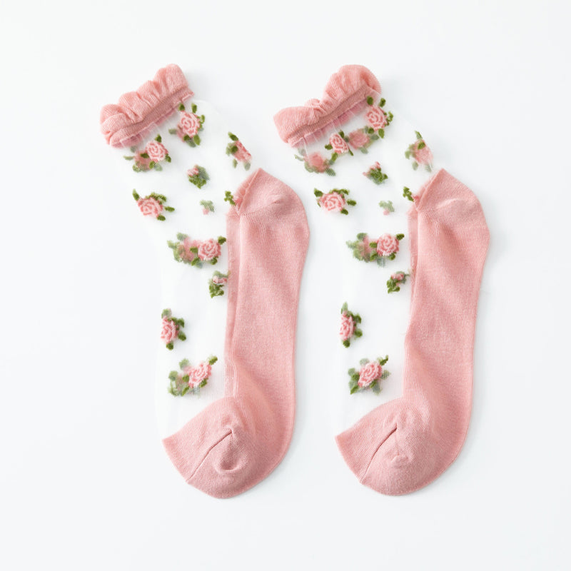Chaussettes Fleuries Respirantes