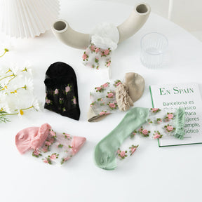 Chaussettes Fleuries Respirantes