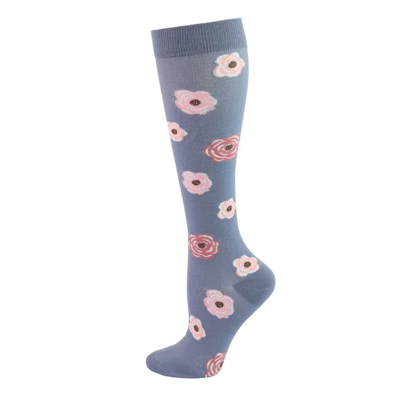 Chaussettes Décontractées À Imprimé Floral