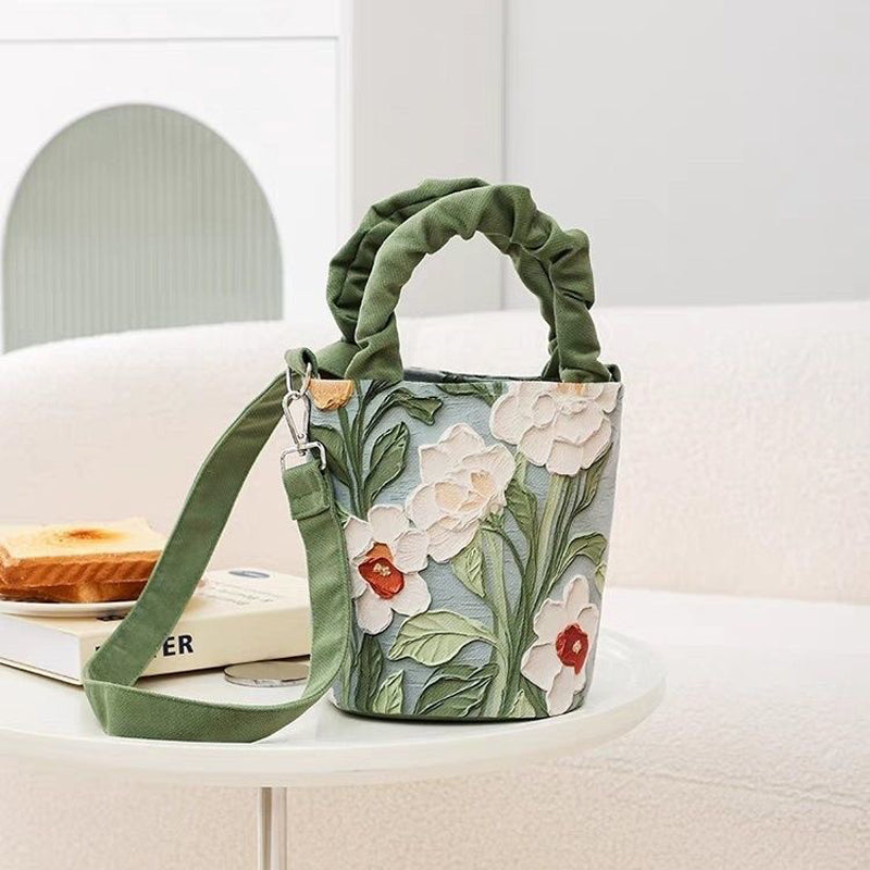 Sac À Motif Fleuri Vintage