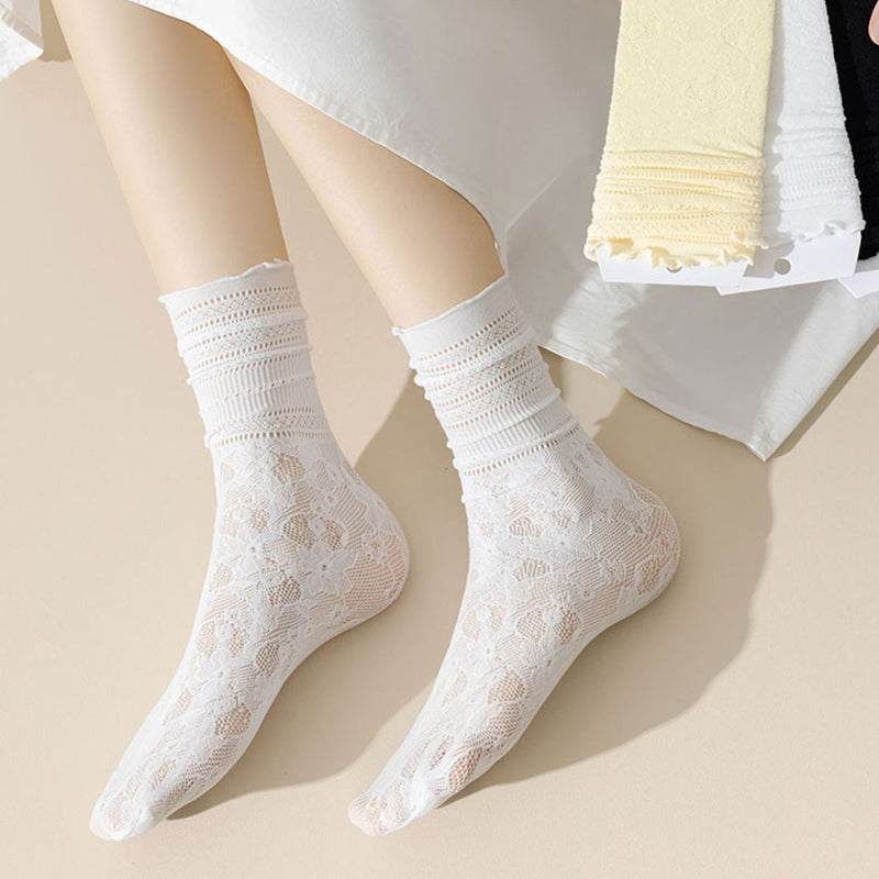 Chaussettes Respirantes En Dentelle