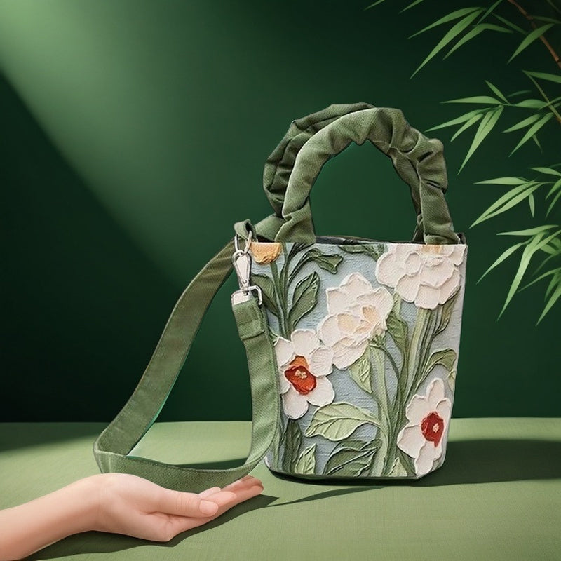 Sac À Motif Fleuri Vintage