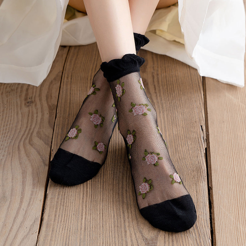 Chaussettes Fleuries Respirantes