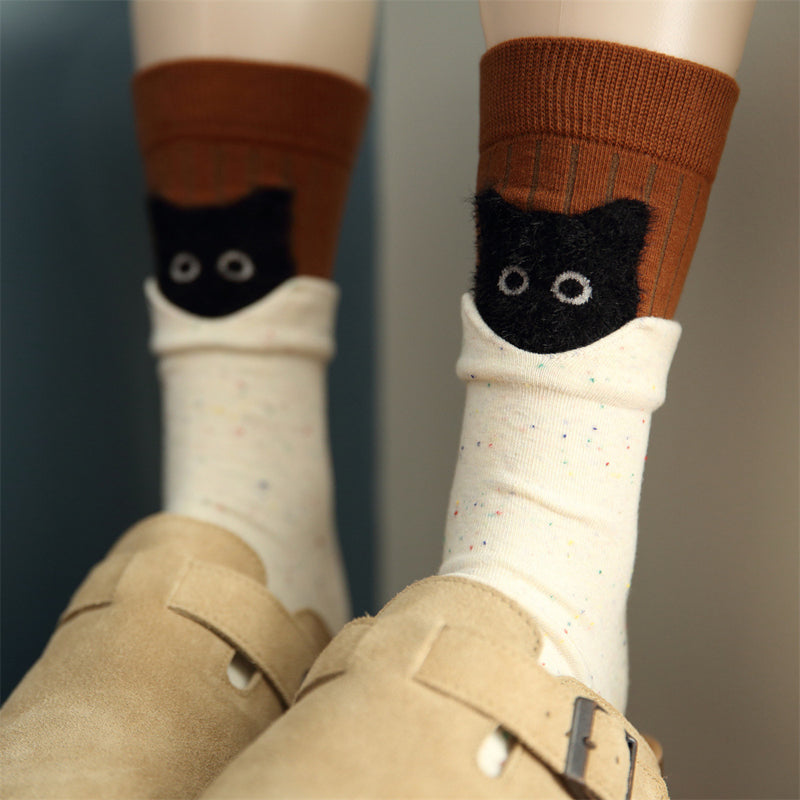 Chaussettes Créatives À Motif De Chat
