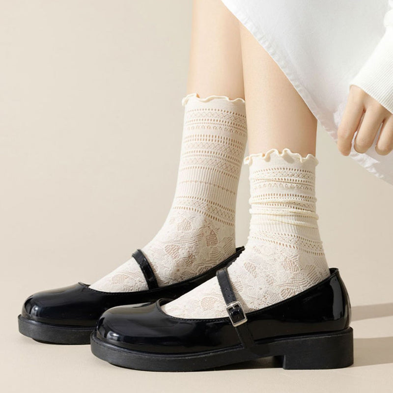 Chaussettes Respirantes En Dentelle