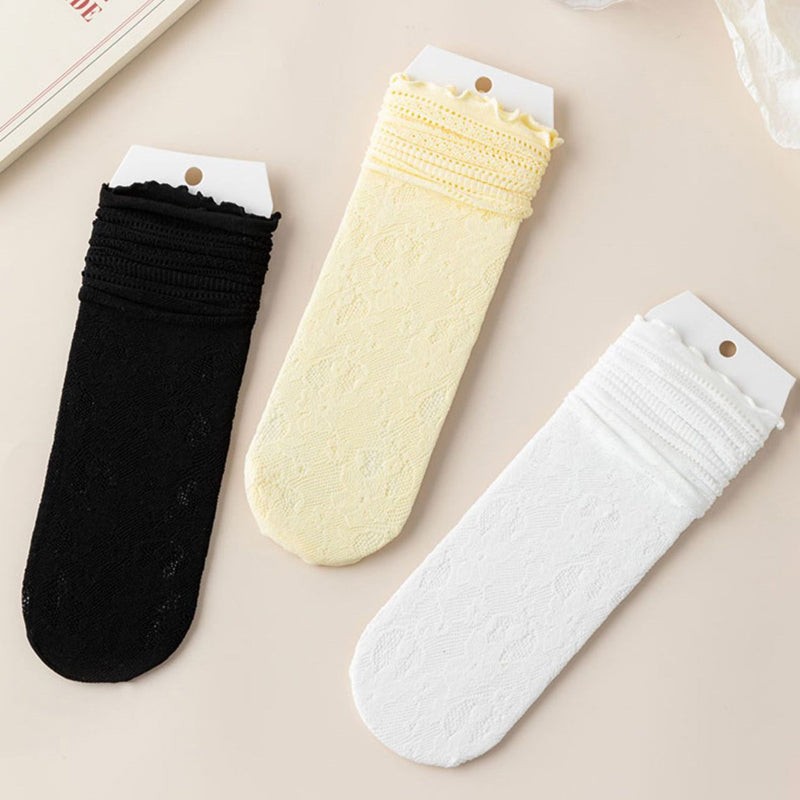 Chaussettes Respirantes En Dentelle