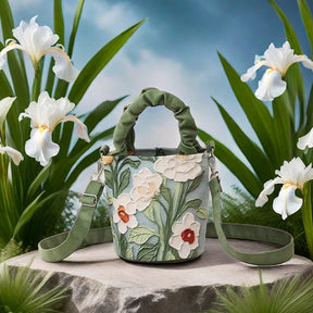 Sac À Motif Fleuri Vintage