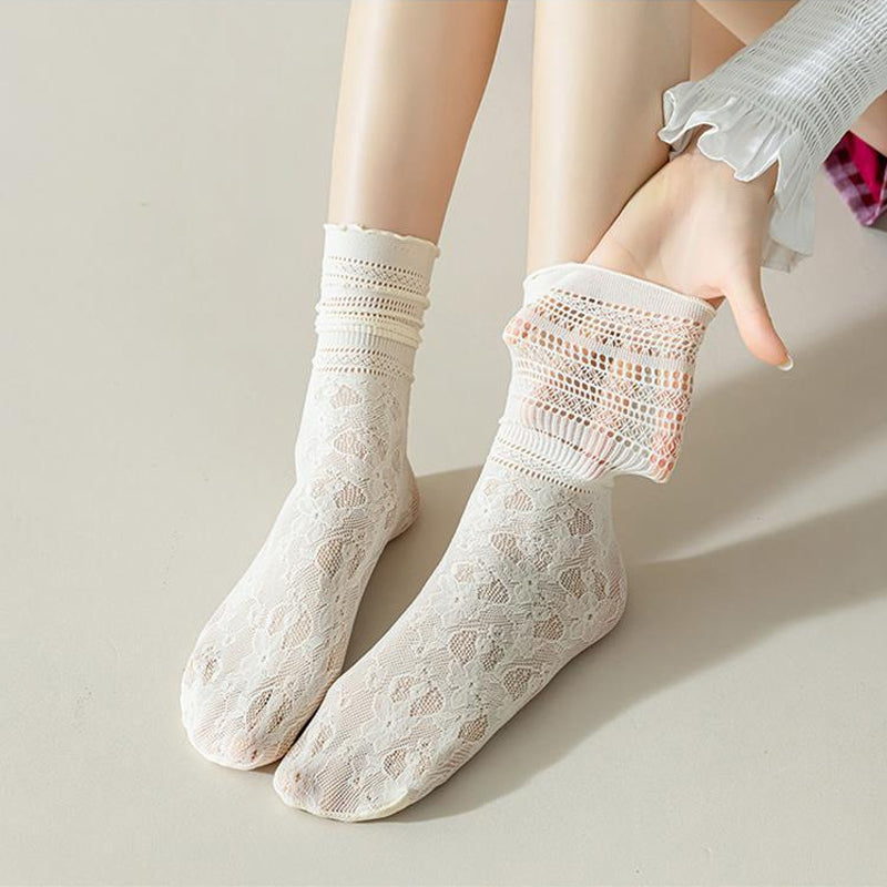 Chaussettes Respirantes En Dentelle