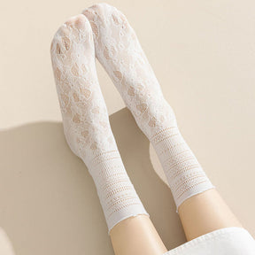 Chaussettes Respirantes En Dentelle