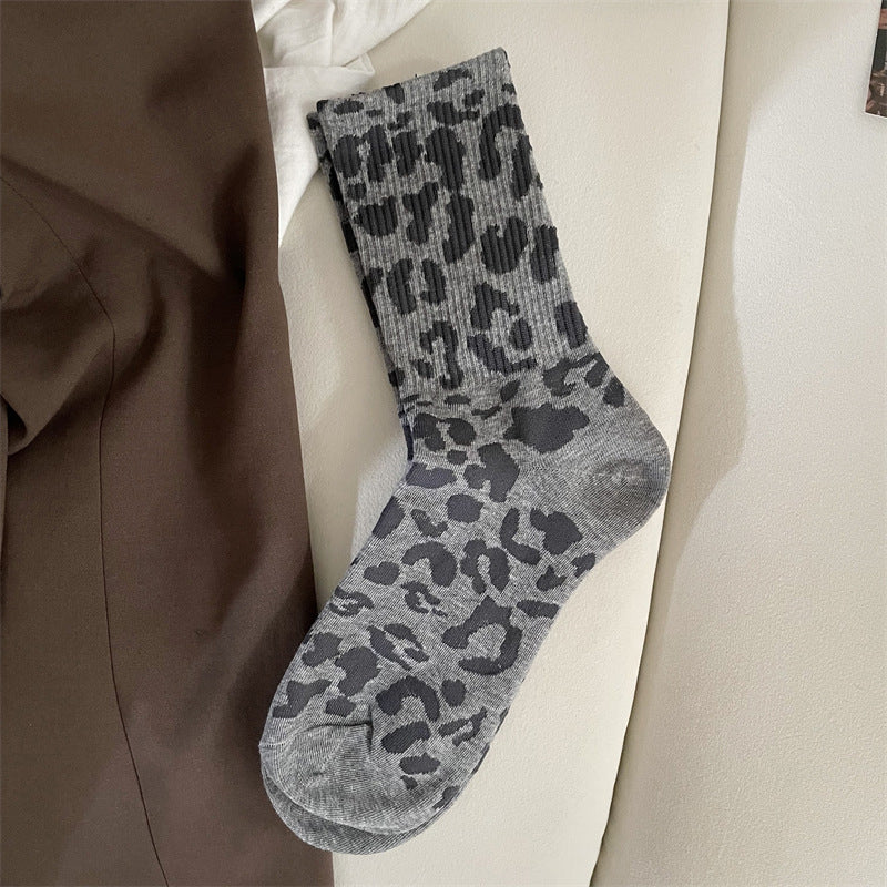 Chaussettes Vintage À Imprimé Léopard