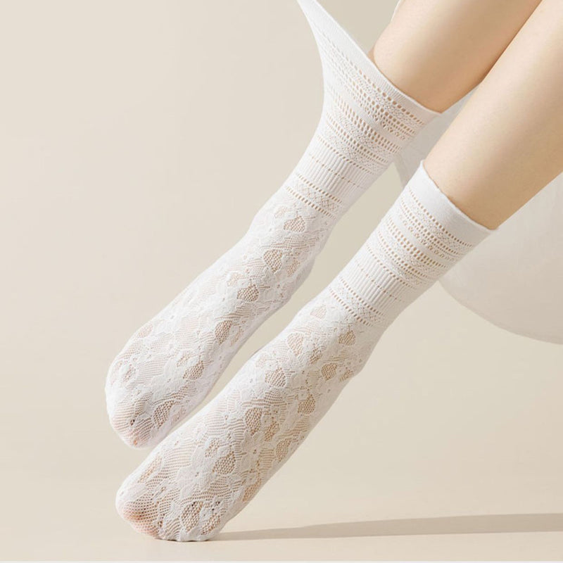 Chaussettes Respirantes En Dentelle