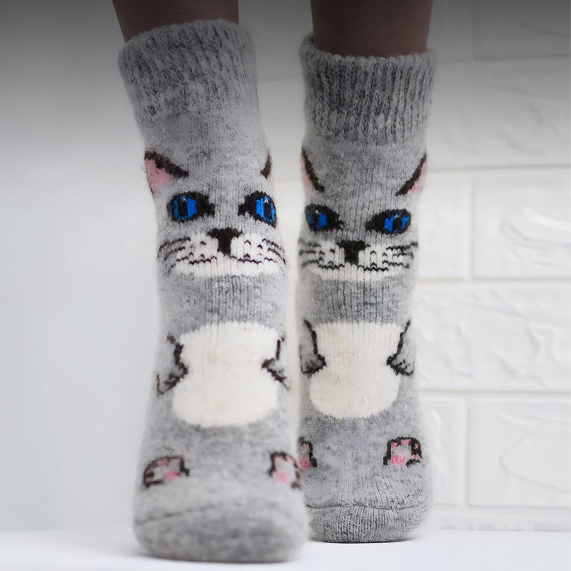 Chaussettes Chaudes De Dessin Animé
