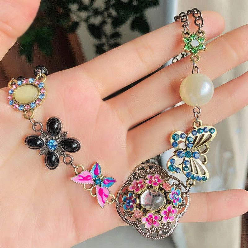 Collier Papillon Ethnique Vintage