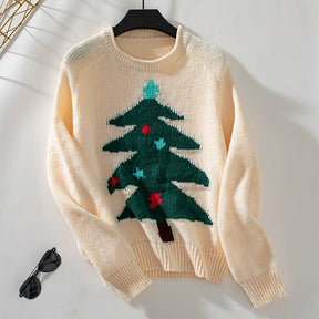 Pull De Noël En Tricot Décontracté