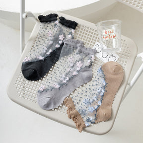 Chaussettes Fleuries Respirantes