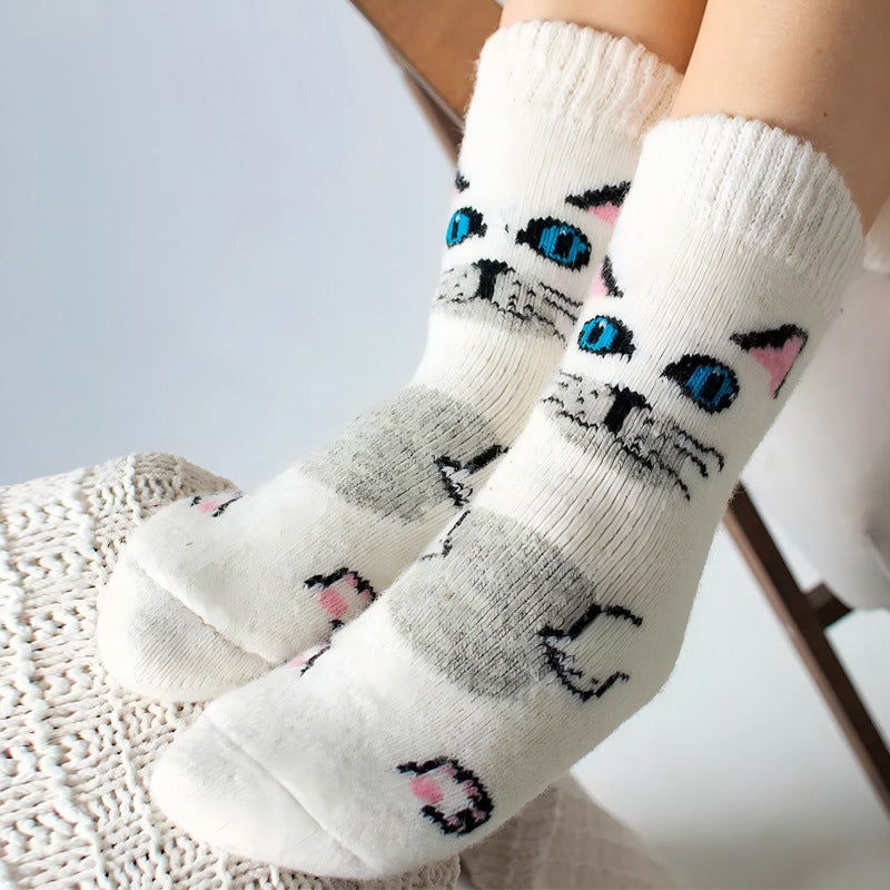 Chaussettes Chaudes De Dessin Animé
