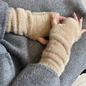 Gants Chauds De Couleur Unie