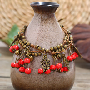 Bracelet Vintage Ethnique Cerise