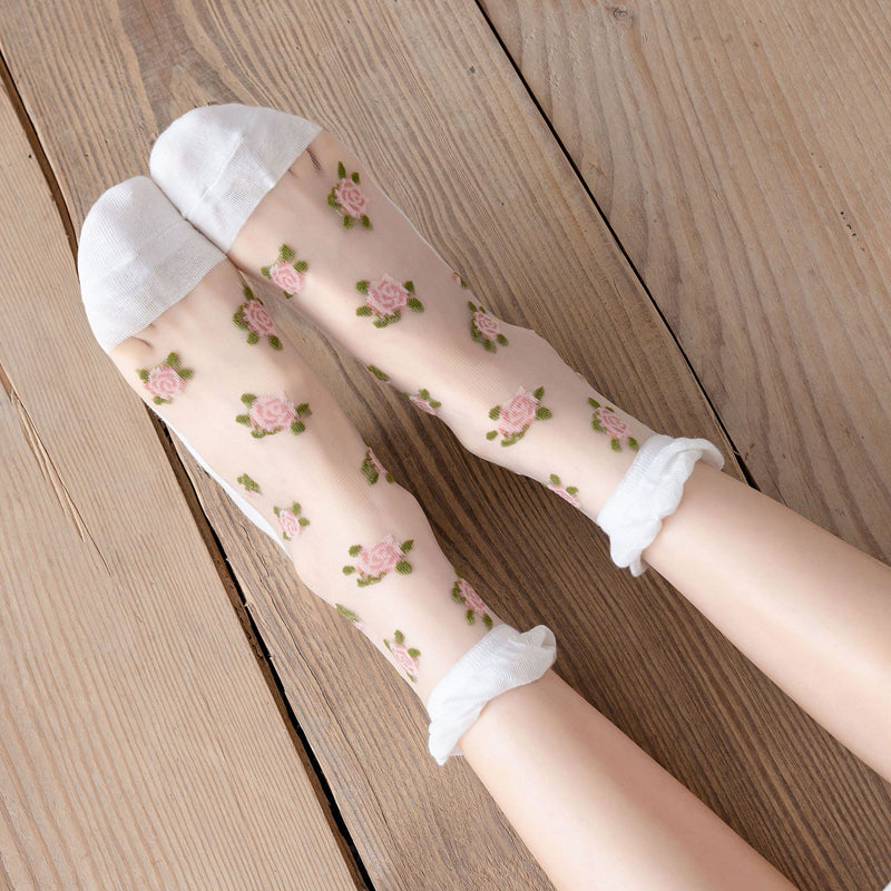 Chaussettes Fleuries Respirantes
