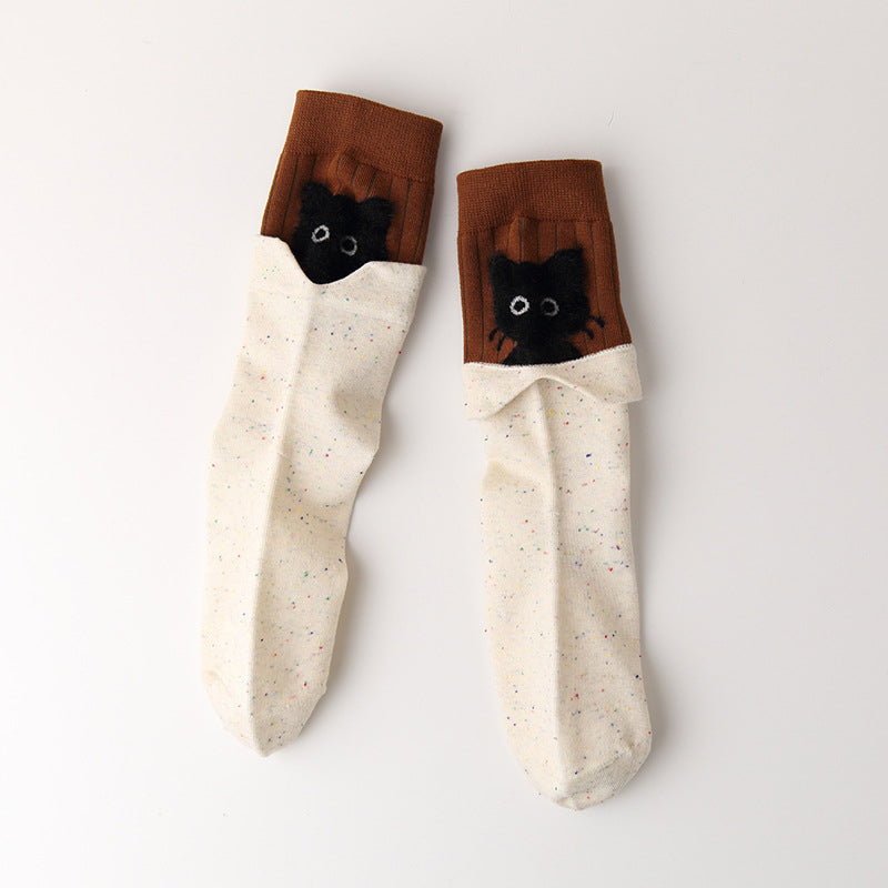 Chaussettes Créatives À Motif De Chat