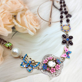Collier Papillon Ethnique Vintage