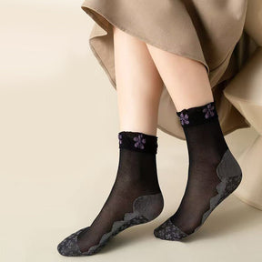 Chaussettes Fleuries Respirantes