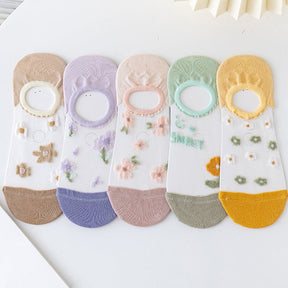 Chaussettes Fleuries Respirantes