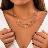 Collier Coeur Bohème Coloré