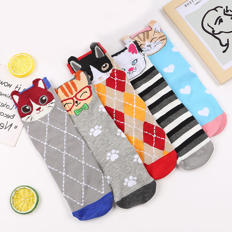 Chaussettes À Motifs De Chat Créatifs